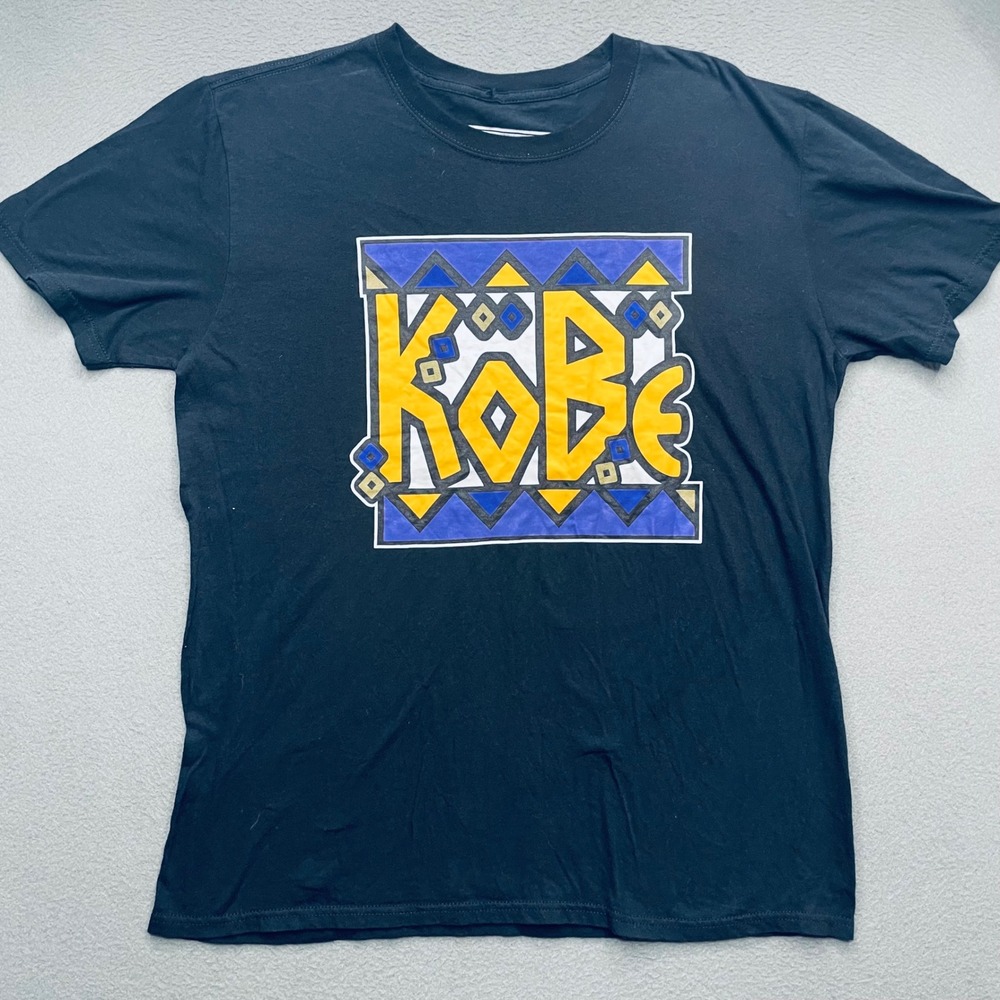 Hard Turn BKβ Men T-Shirt Cotton Blend Large Kobe Graphic Black Streetwear